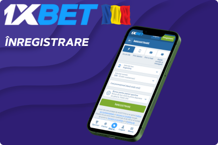 Crearea unui Cont Nou prin 1xbet app