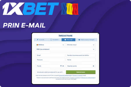  Înregistrare la 1xBet