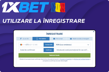 Aplicarea codului promoțional 1xBet