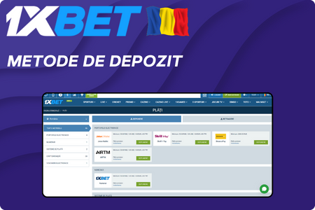 Metode de depozit 1xBet